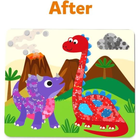 Art Activity - Dot It Dinosaurs, No Mess Sticker Art for Kids, Craft Kits, DIY - Picture 6 of 7